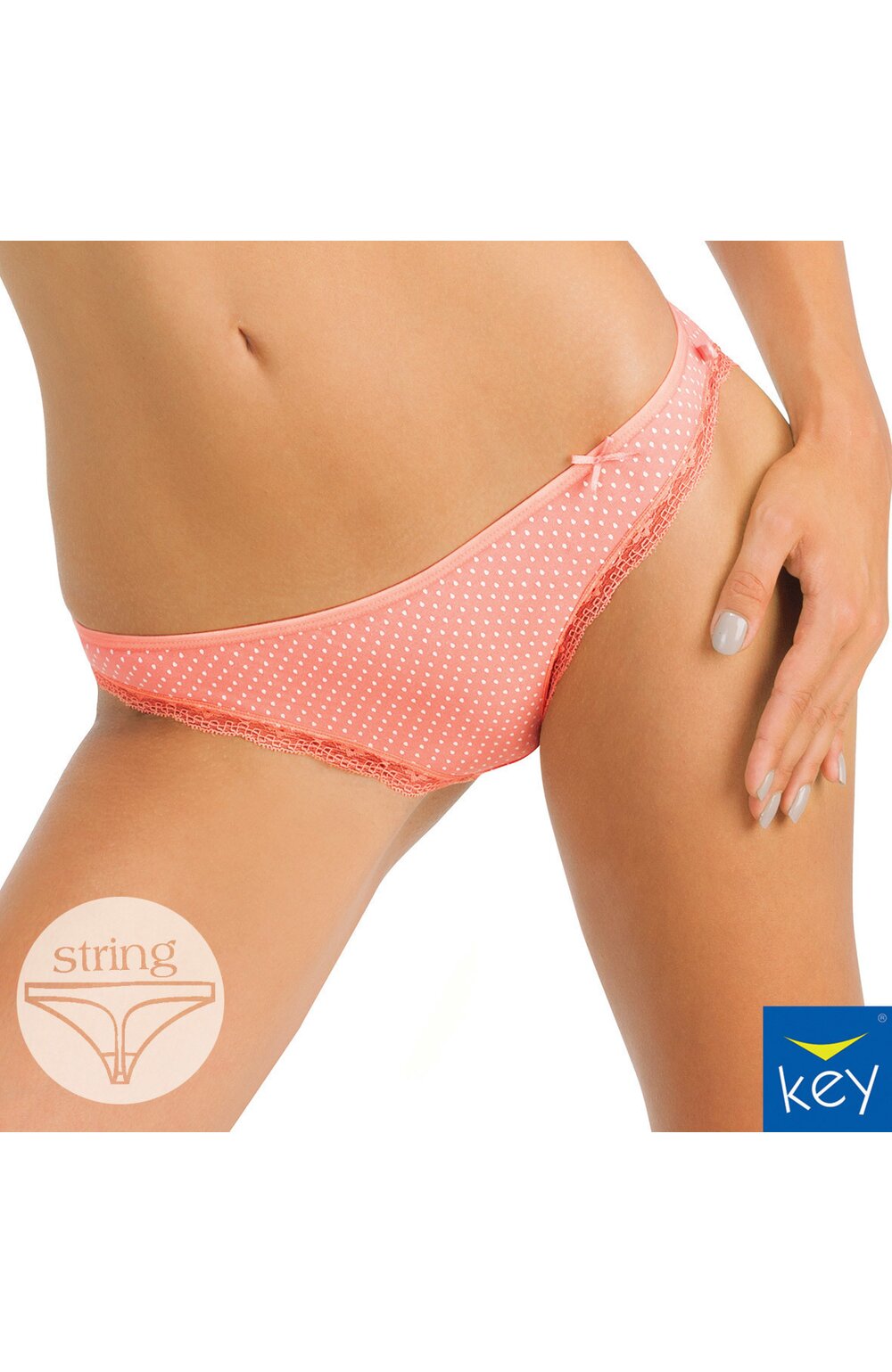 Chilot tanga dama, bumbac - Key Underwear LPW 604