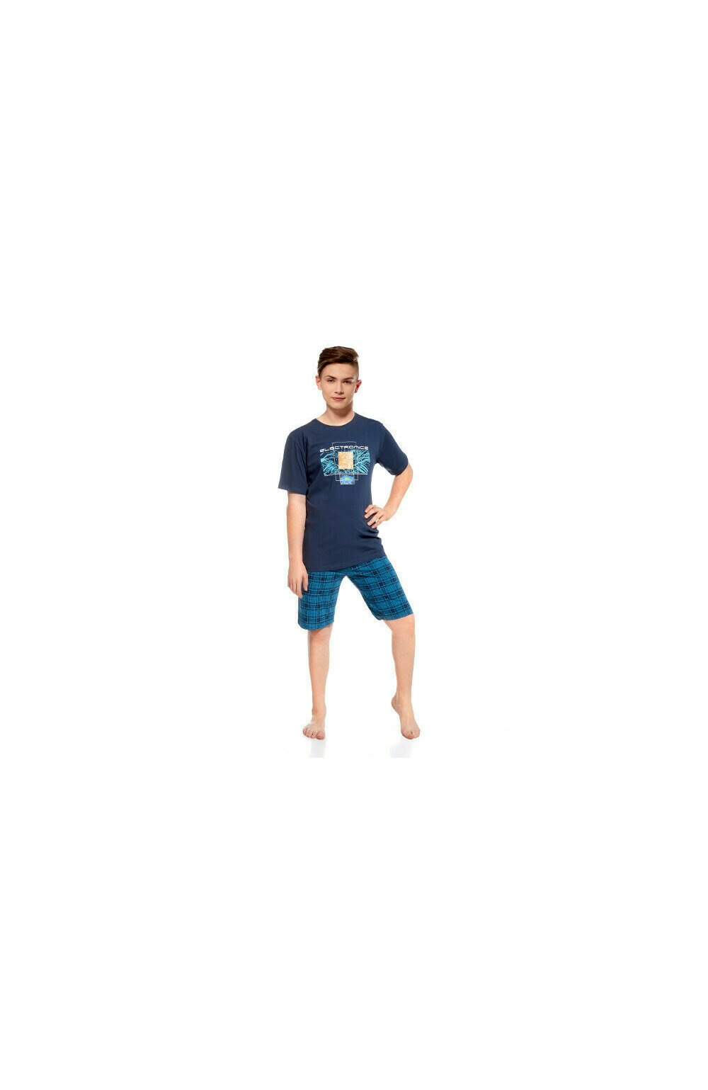 Pijama adolescenti, marimi 164-188 cm, 100% bumbac, cornette b551-22