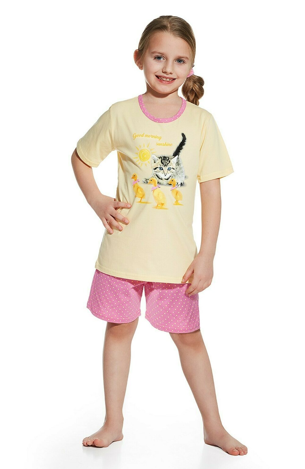 Pijama fete 1-8 ani, 100% bumbac, cornette g787-049