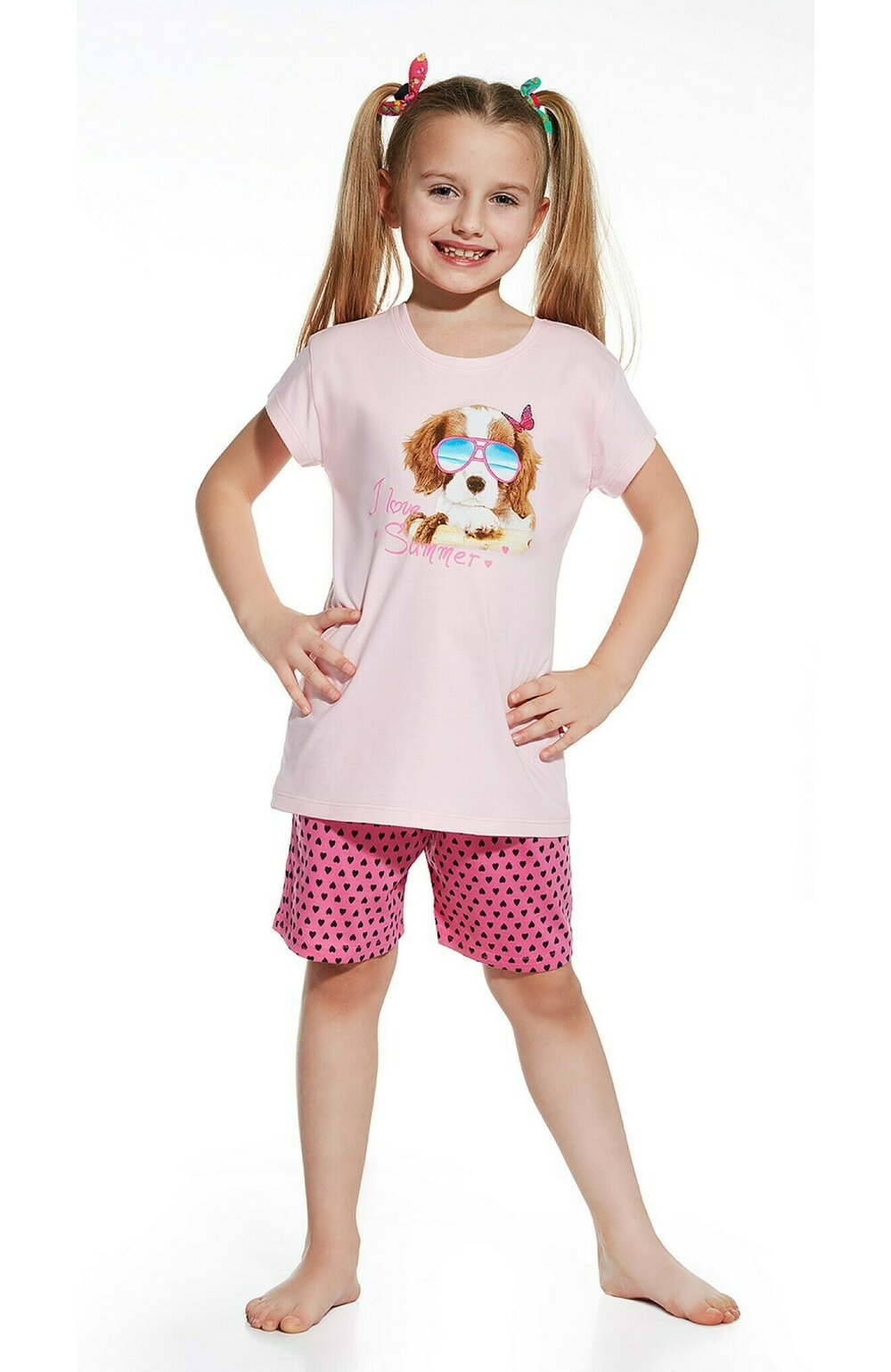 Pijama fete 1-8 ani, 100% bumbac, Cornette G787-050