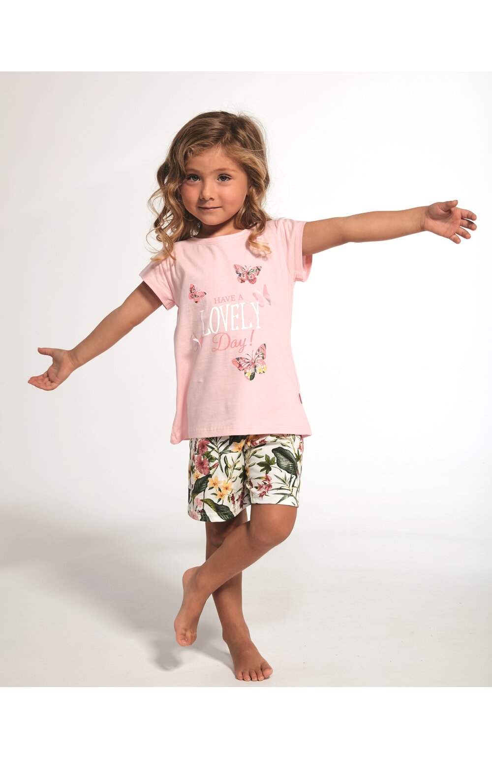 Pijama fete 1-8 ani, 100% bumbac, cornette g361-076