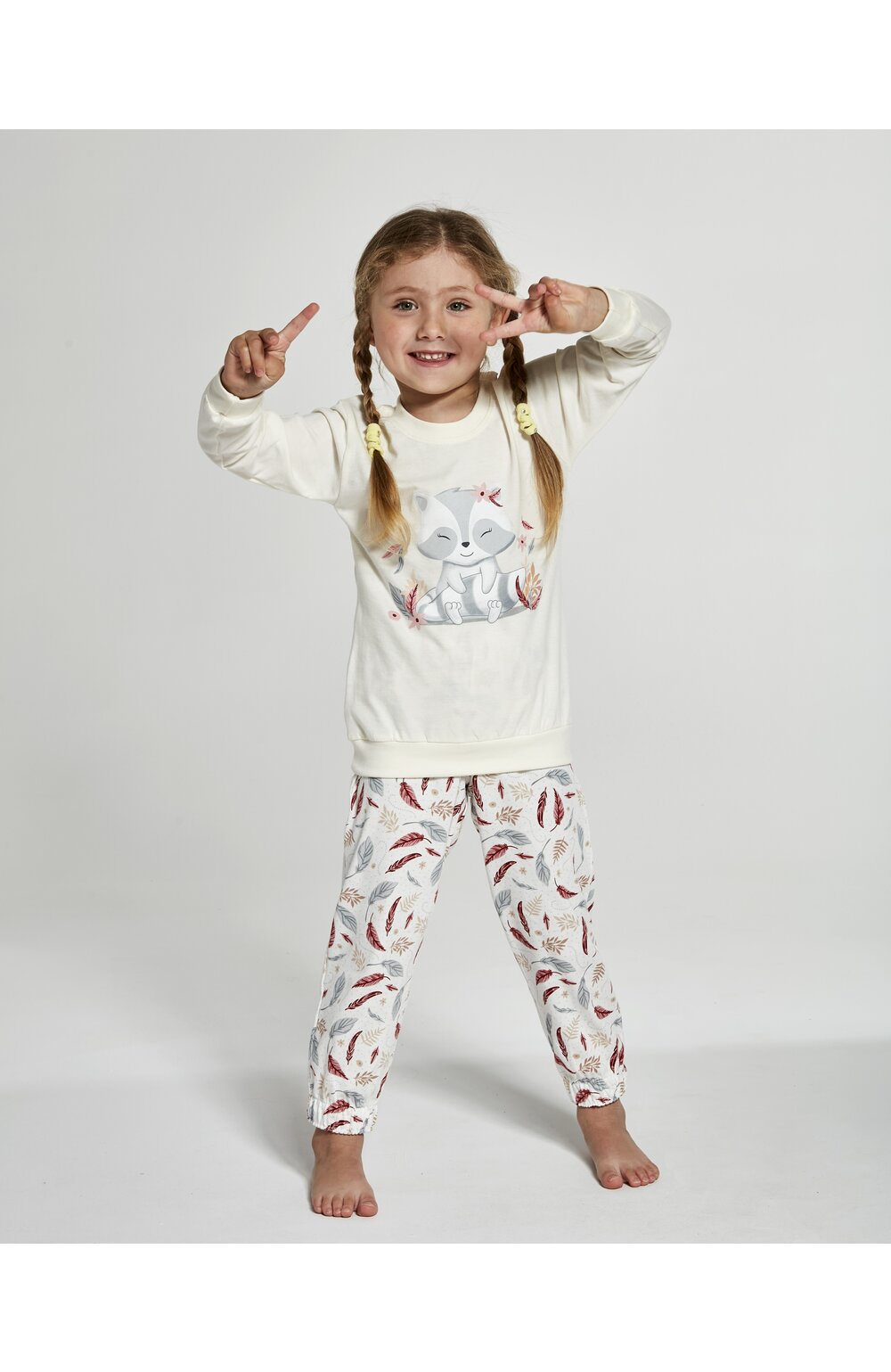 Pijama fete 1-8 ani, 100% bumbac, cornette g594-121