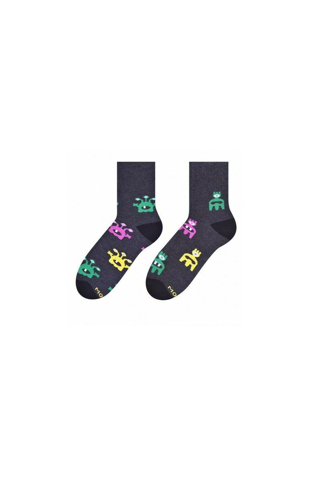 Sosete dama - Sosete colorate - fabricate din bumbac, cu model asimetric colorate - Happy socks - More S078AS009 Aliens