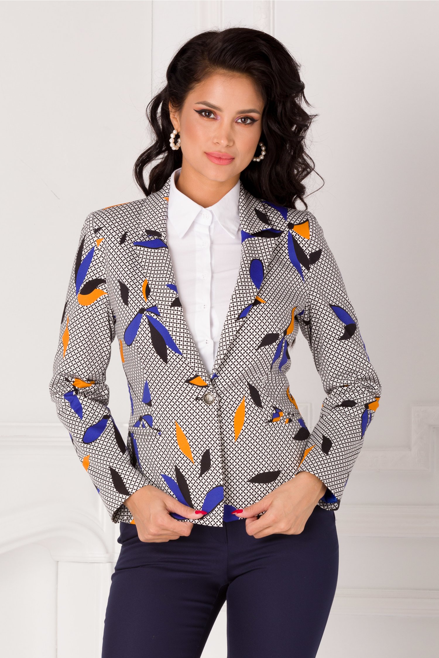 Sacou Antonia casual cu revere - Imbracaminte