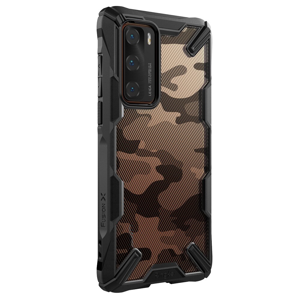 Husa Huawei P40 Ringke FUSION X Design Negru Camuflaj