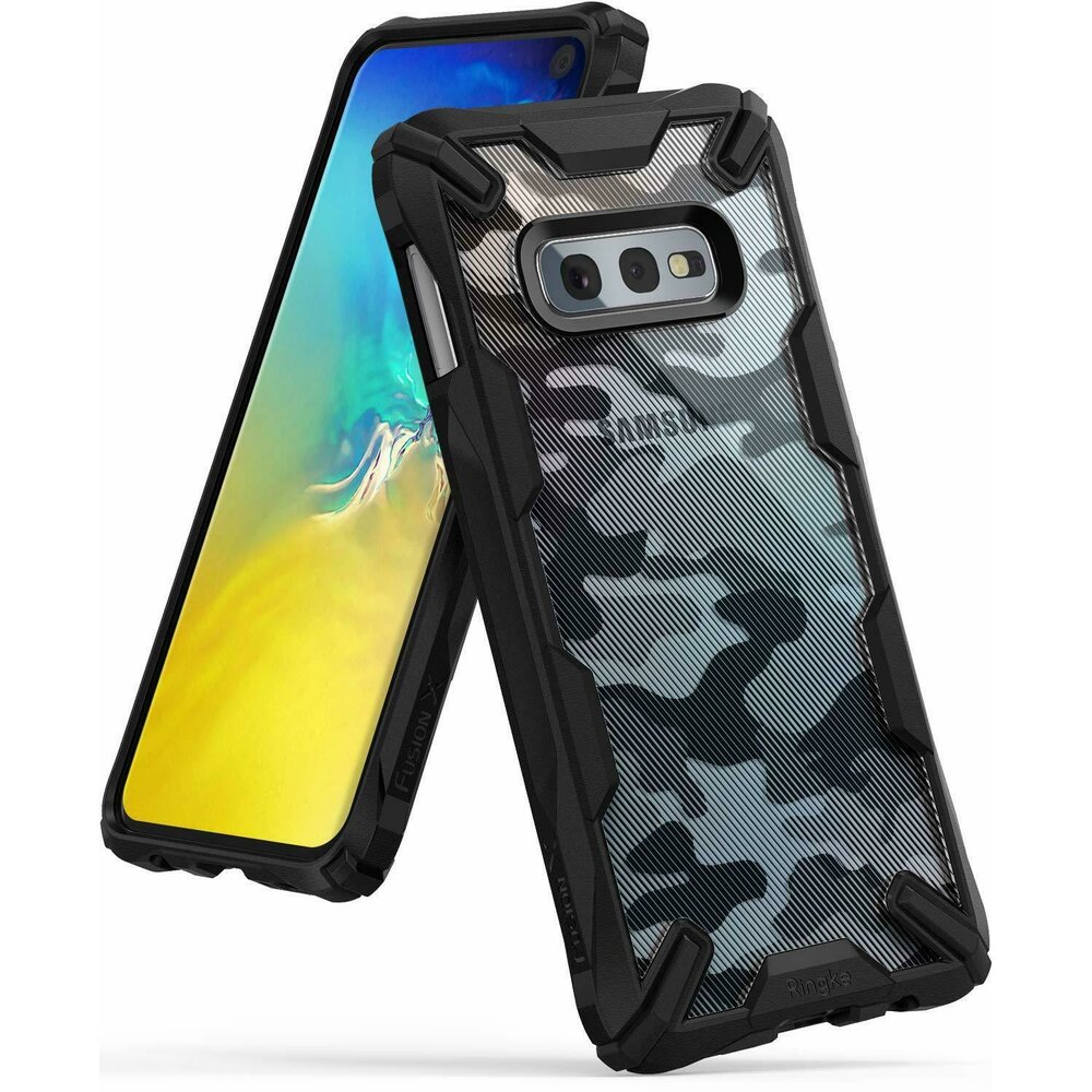 Husa Samsung Galaxy S10e Ringke FUSION X Design Negru Camuflaj