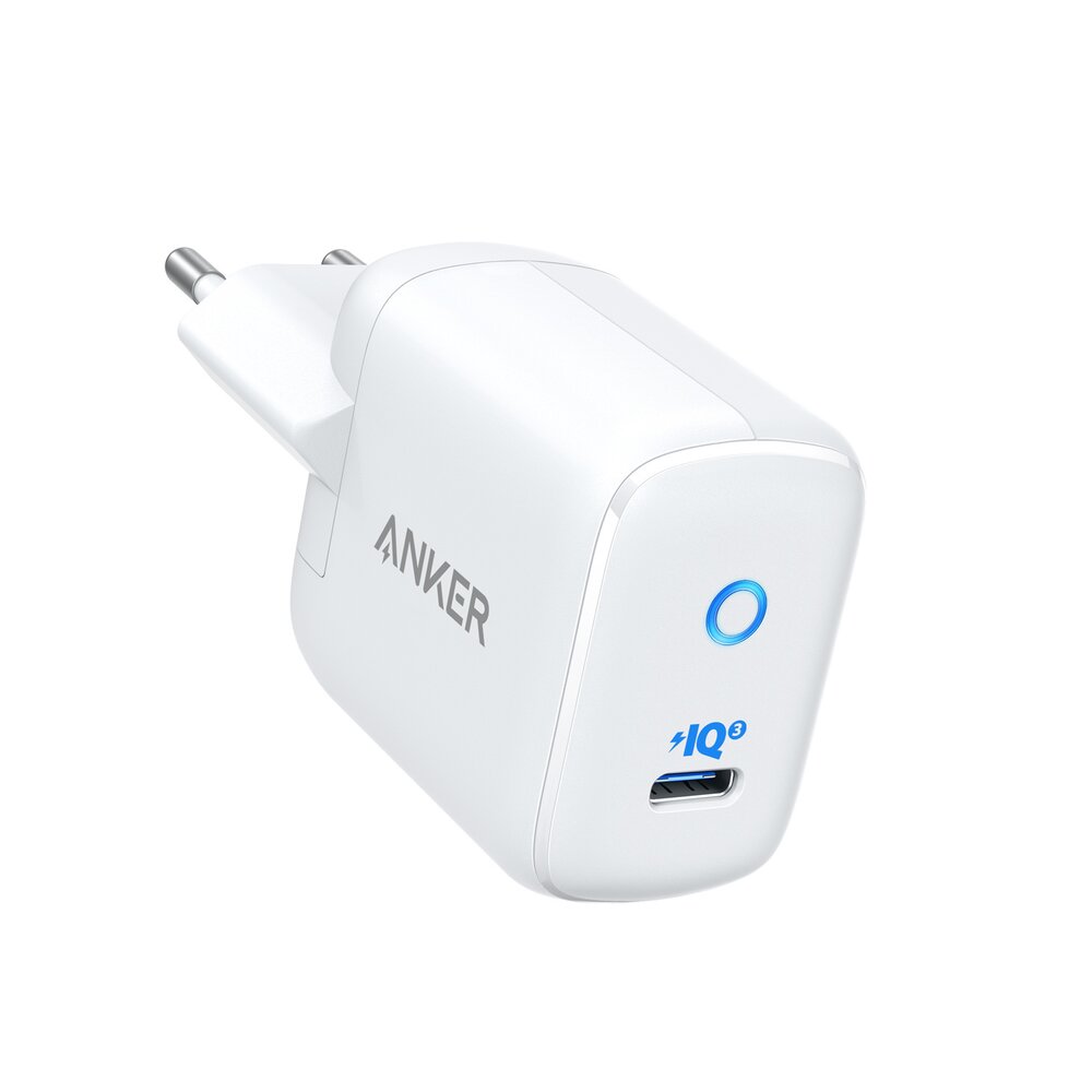 Incarcator retea Anker PowerPort III Mini USB-C 30W PIQ 3.0 Power Delivery, Alb-Gri