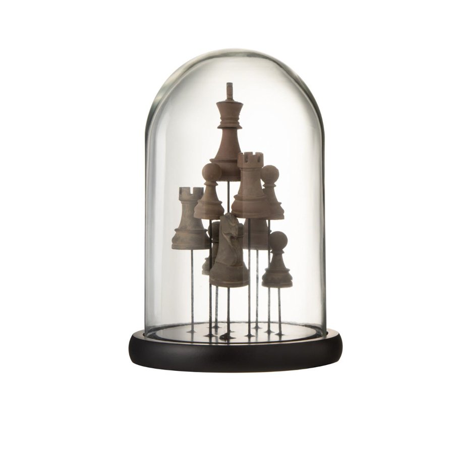 Bell Chess Decoratiune dom mica, Sticla, Maro