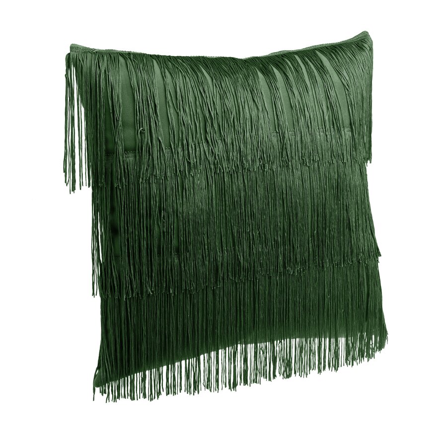 Emesa Perna decorativa franjuri, Textil, Verde