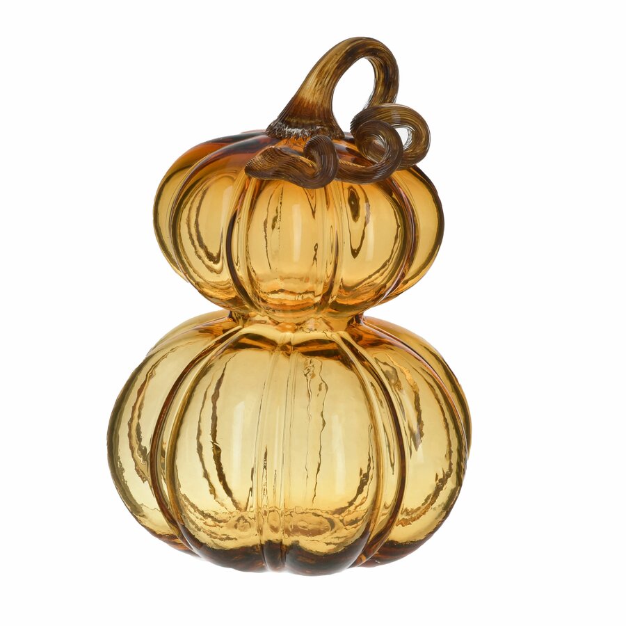 Pumpkin Decoratiune dovleac, Sticla, Portocaliu
