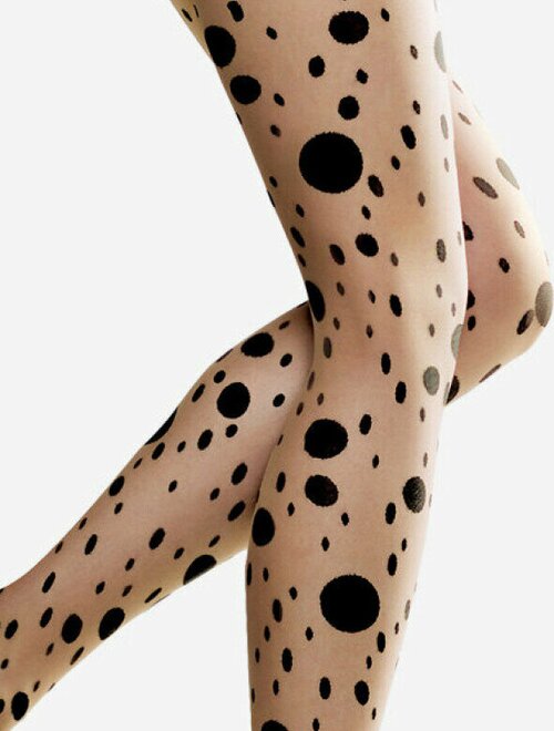 Ciorapi natural cu buline negre lores multi 20 den